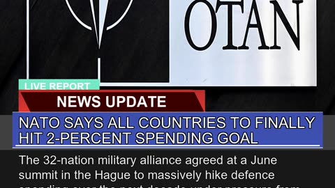 Nato Says All Countries to Finally Hit 2percent S