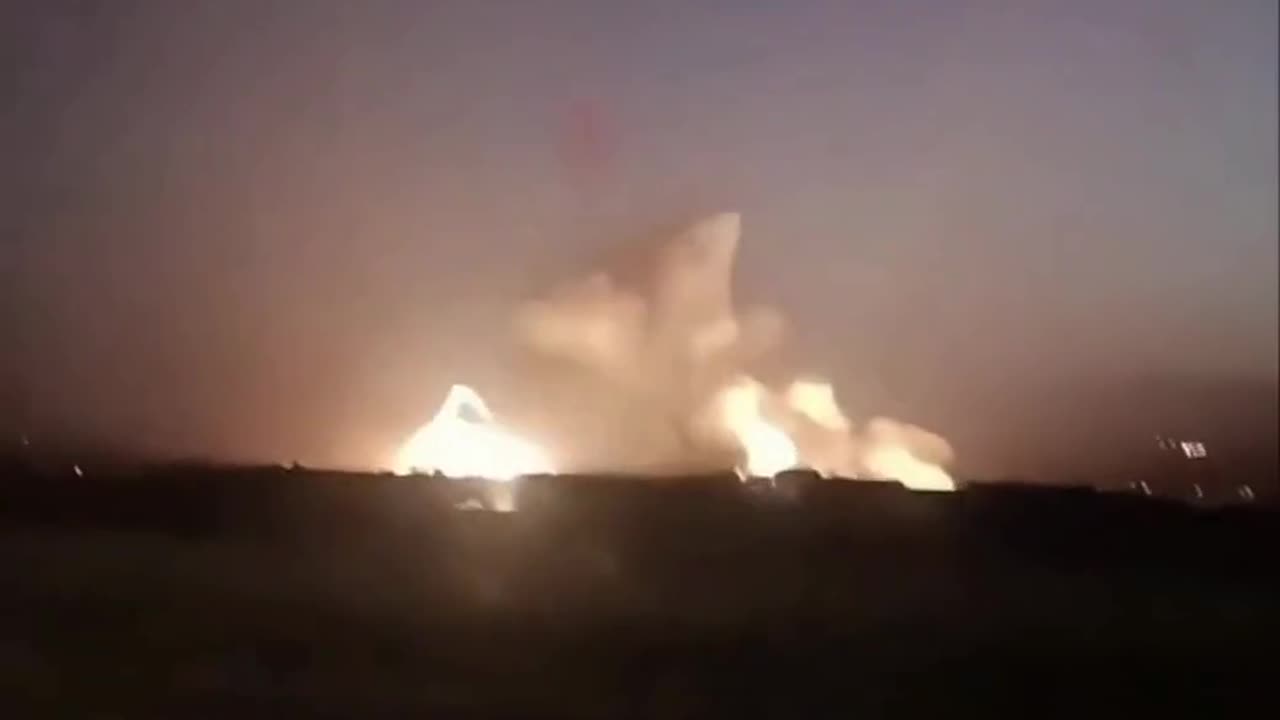 IRGC Base Near Zanjan,Iran Lit Up by Israeli Airstrikes