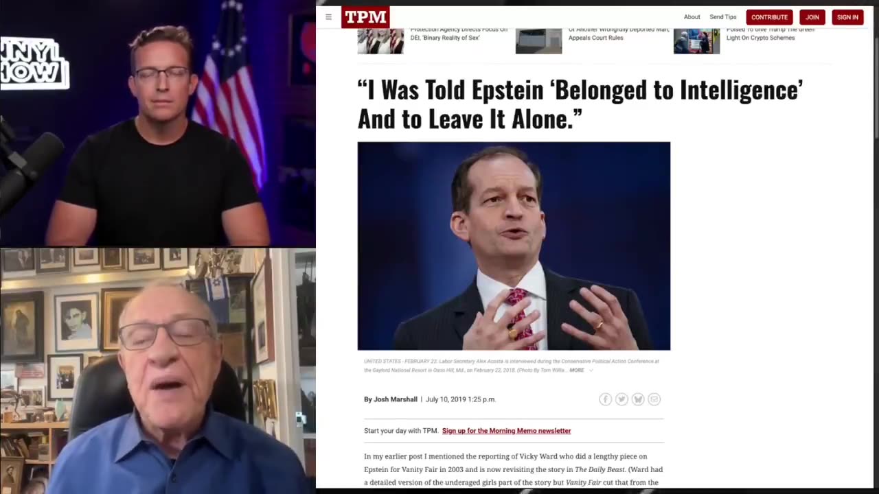 Alan Dershowitz: “It’s Possible..” Epstein may have been working with Mossad…