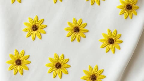 Beautiful Sunflower Embroidery Design 🌻 | Easy & Quick Stitching Idea