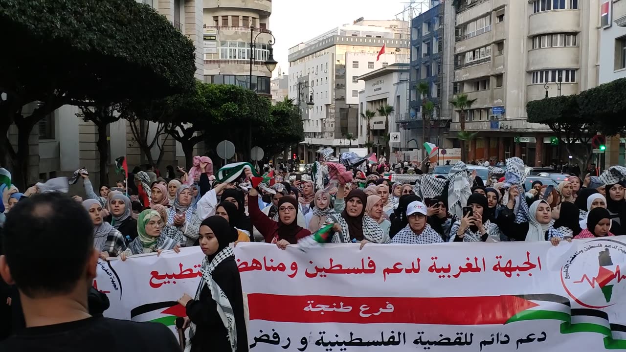 مسيرة شعبية بطنجة تخليدا للذكرى 77 للنكبة الفلسطينية 15 05 2025 صوت المرأة المغربية