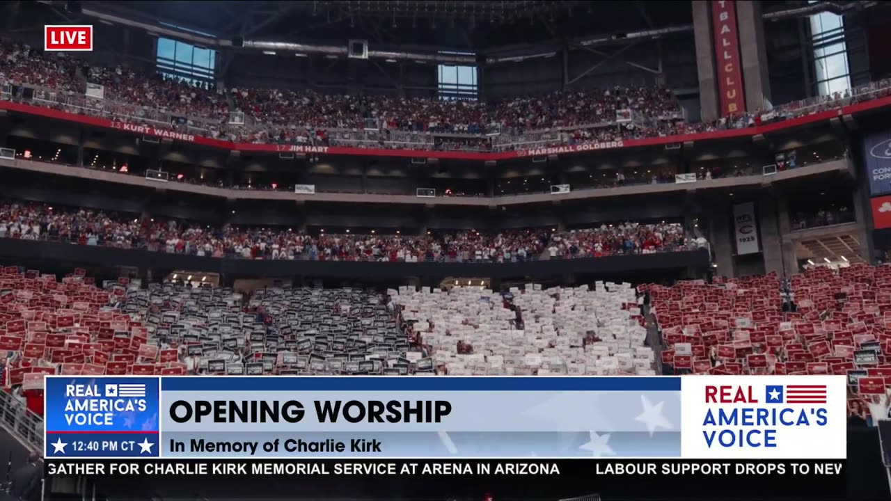 A SEA OF RED, WHITE, AND BLUE FOR CHARLIE KIRK