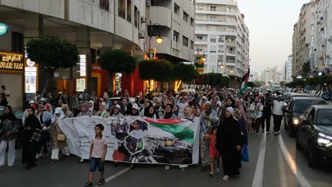 مسيرة شعبية في إطار اليوم الوطني الاحتجاجي طنجة 29 06 2025 صوت المراة الحرة