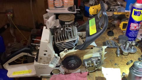 STIHL MS460 chain brake and tank handle