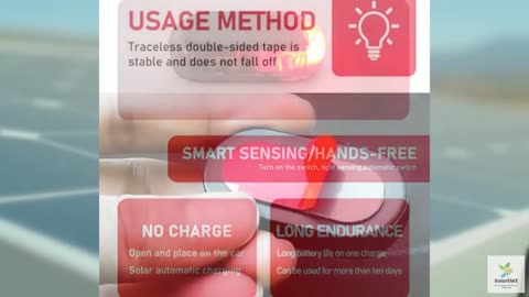 icykale Pack-1 Car Simulation Alarm, 1.9" x 0.5" x 0.9" LED Simulation Solar Sec