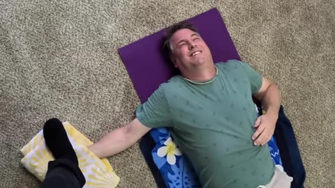 Ashiatsu Hand Massage | Brandon Raynor Using His Feet for Deep Hand Therapy on Rock