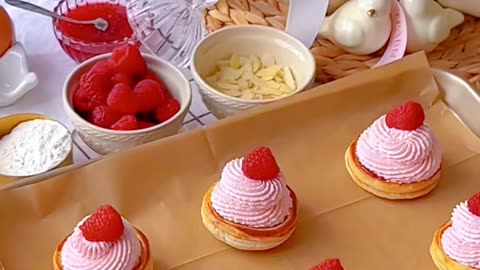 Beautiful Raspberry cream pie