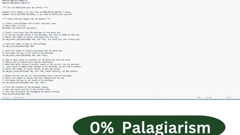 Student Work(Assignment)|COMP 2160 C Programming: Multimap & Testing Project |University of Manitoba