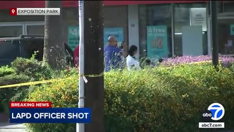 LAPD officer shot in Exposition Park; suspect taken into custody, police say