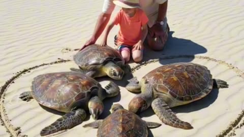 Eagle hunting tortoise babies