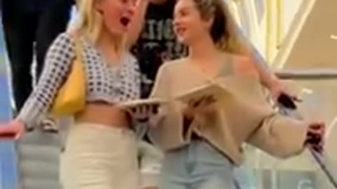 Awkward Phone Calls on the ESCALATOR Prank! #shorts