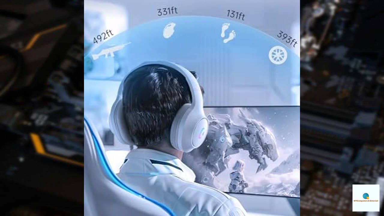 syndesmos CM7002 Gaming Headset for PS5, PS4, PC, Mac, Switch, Xbox Series, Surround Sound