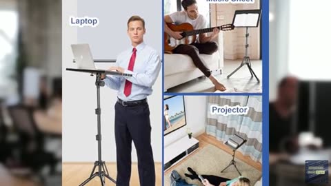 Projector Stand Tripod, Adjustable Height 26 to 56 Inch Laptop Tripod, Laptop St