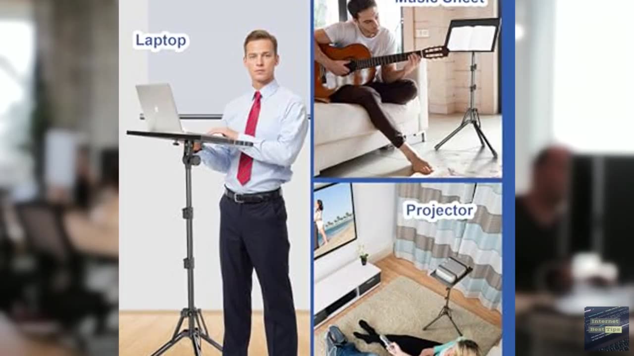 Projector Stand Tripod, Adjustable Height 26 to 56 Inch Laptop Tripod, Laptop St