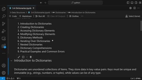 4.4 Dictionaries In Python Krish Naik ML