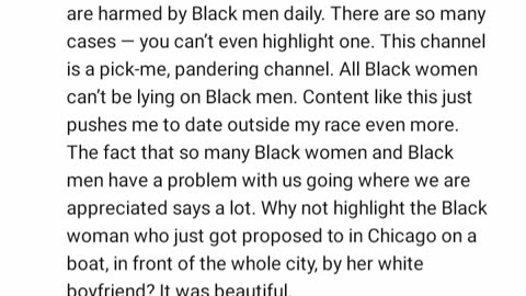 Avoid all white men is questionable when black men are not avoiding non black women🤔
