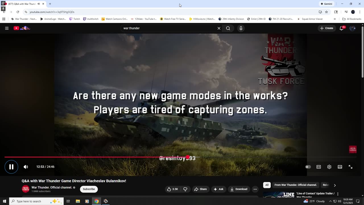 Lets Talk War Thunder Indantry + Q&A 2 hours long