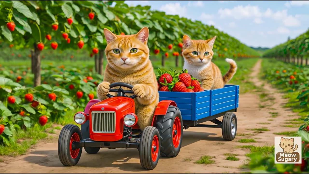 Mama Cat & Kitten Rescue an Abandoned Puppy While Harvesting Tomato, Puppy Finds Home With Cats