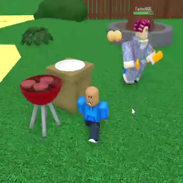 we run around, trolling grandma) and she gave me a kick) #roblox #gaming #grandma #funny #troll