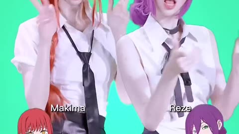 Makima VS Reze⚡️ #cosplay #onepickent #원픽이엔티 #dancechallenge #chainsawman #anime #댄스 #チェンソーマン #レゼ