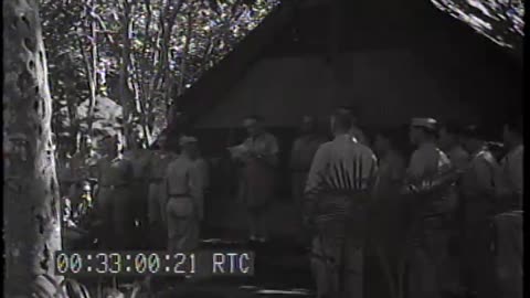 ADM. HALSEY PRESENT... - ADM. HALSEY PRESENTS NAVY CROSS TO COL. KRULAC FOR HEROISM O - 428-npc-1393