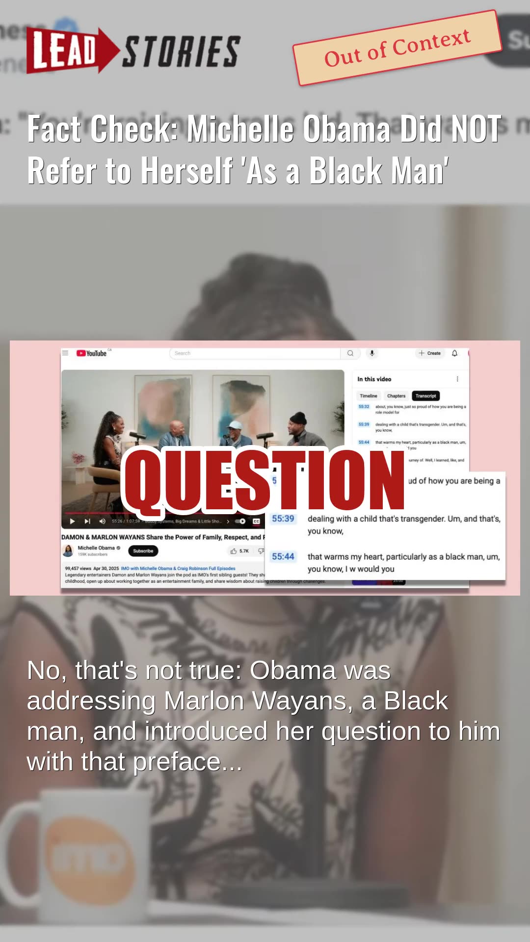 Fact Check: Michelle Obama Did NOT Refer to Herself As a Black Man