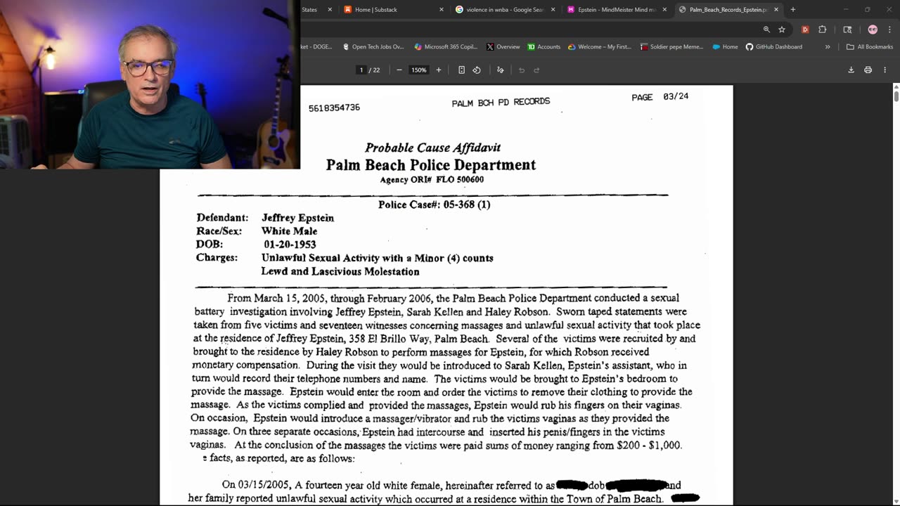 Why I don't believe Epstein Was Running a Global Pedo Ring and Blackmail Operation