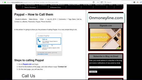 Paypal - How to Call them Guide - Onmoneyline