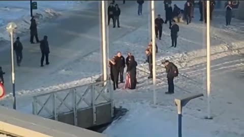 Americans tried to hoist the American flag in Greenland today but they were stopped.