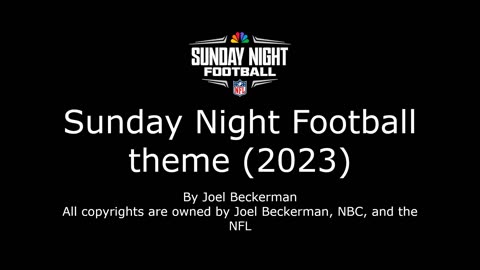 Sunday Night Football theme (2023)