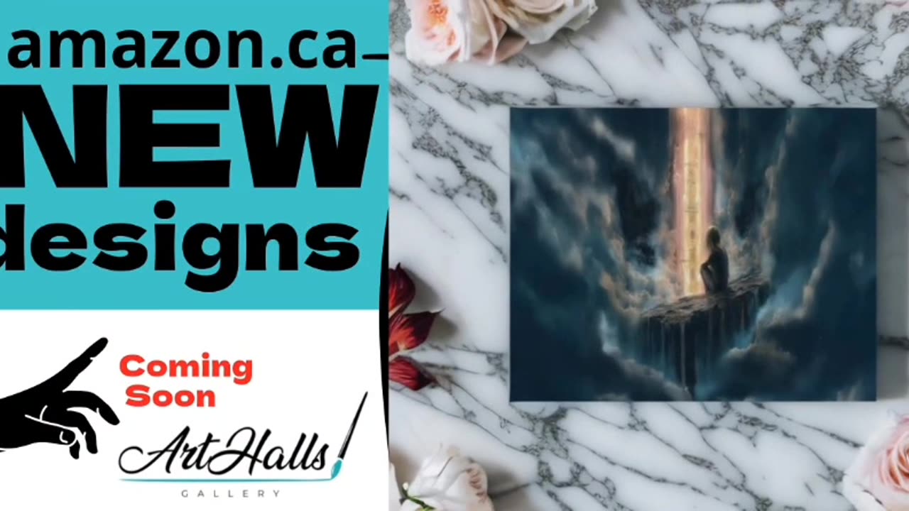 🌌 Golden Gateway – Mystical Canvas Wall Art
