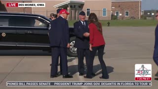 WATCH: President Trump Disembarks AF1 & is Enroute for the Trump Rally in Des Moines, Iowa - 7/3/25
