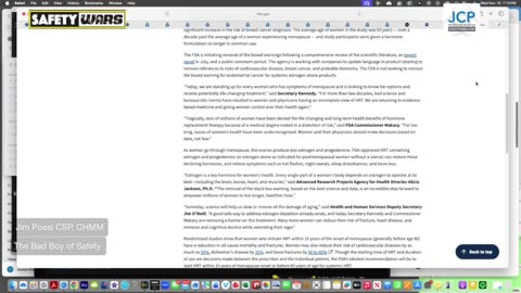 Safety Wars November 19, Press Releases DOL, EPA, HHS