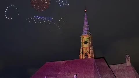 Super cool drone show in Cluj