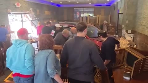 Person drove vehicle into Buffet Star restaurant in Vestal, New York.