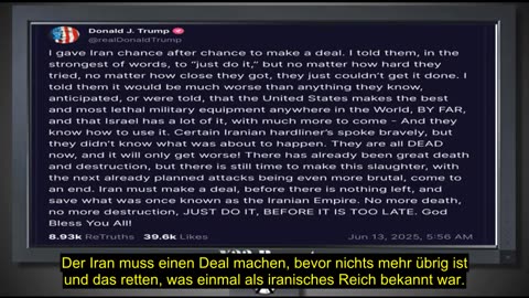 Trump befreit den Iran - Falsche Flagge .