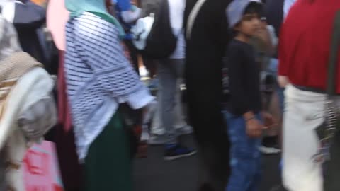 Protesters Brisbane FAKESTINE Rally Sunday 24th August 2025 chant "DEATH DEATH TO THE IDF"