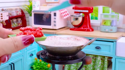 So Delicious How To Make Miniature Takis vs Flaming Hot Cheetos Chicken Recipe - Tiny Burger Cheese