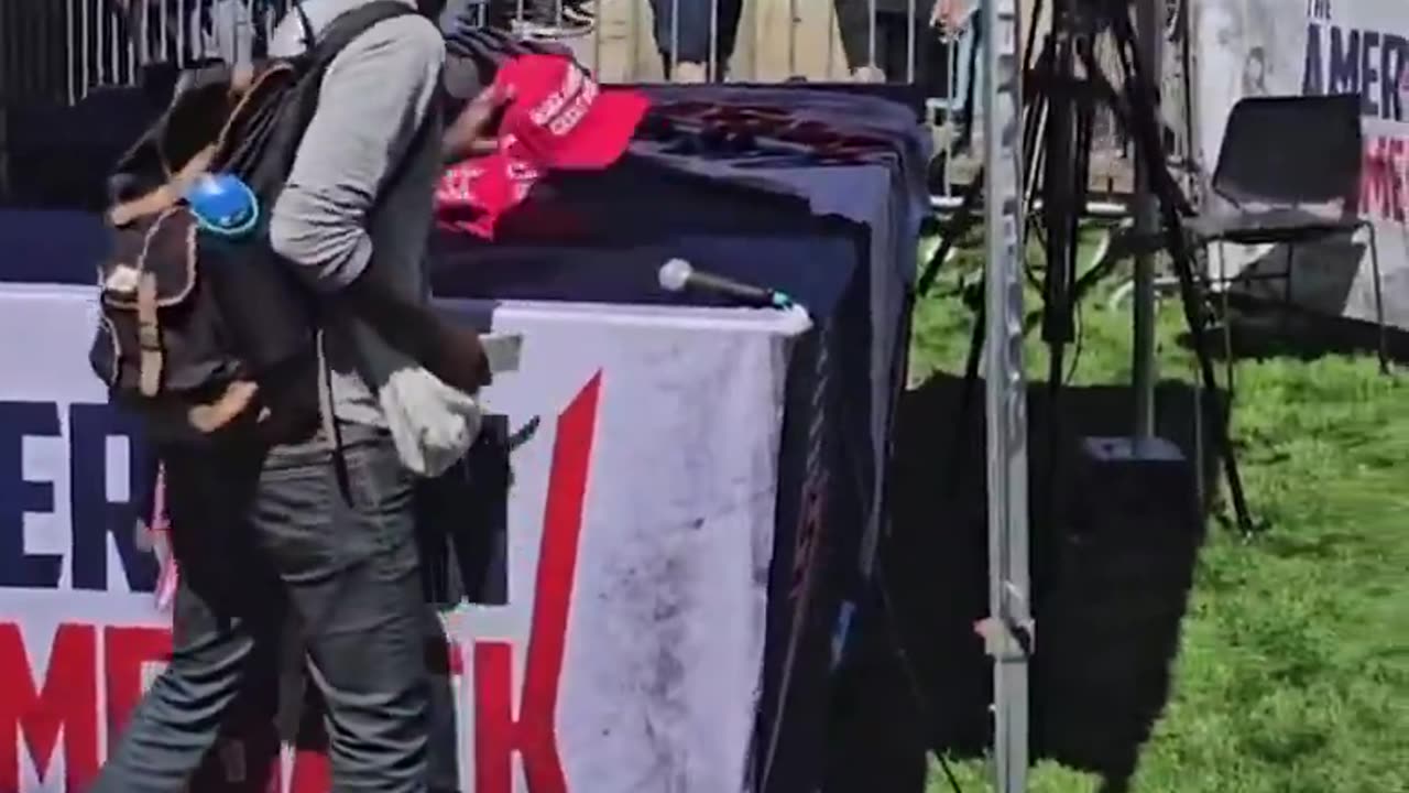 After Charlie Kirk was shot, a man at Utah Valley University stole hats from his vacant booth