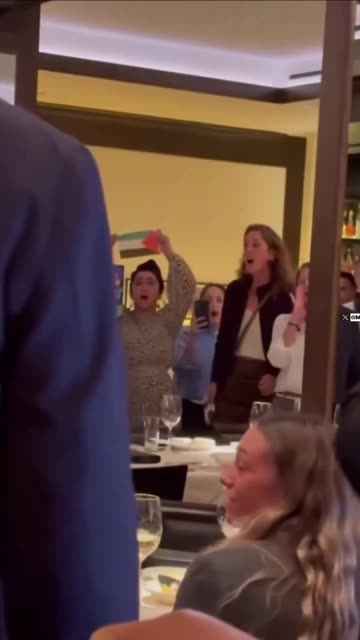 Trump was unexpectedly Met with CodePink “Free Palestine” Protesters DC Restaurant