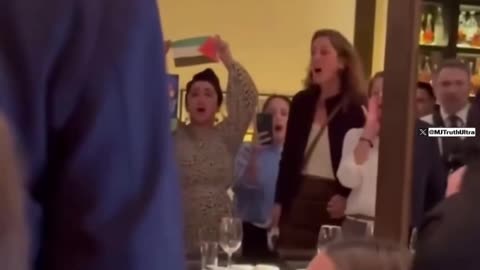 Trump was unexpectedly Met with CodePink “Free Palestine” Protesters DC Restaurant