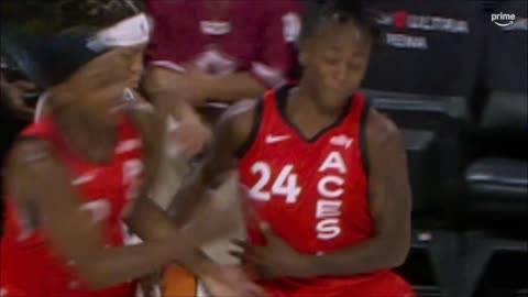 👀 TECH, Jewell Loyd WHACKED in FACE | Las Vegas Aces vs Washington Mystics, WNBA women's basketball