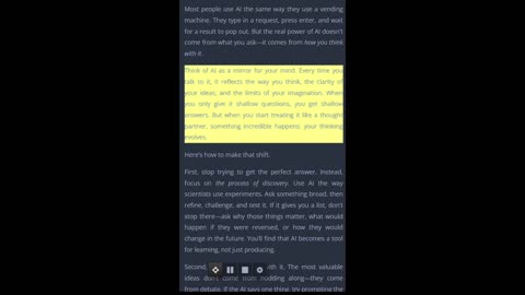 Daily AI Tip 1: How to Think WITH AI, Not Just Ask It (Mind as a Mirror)