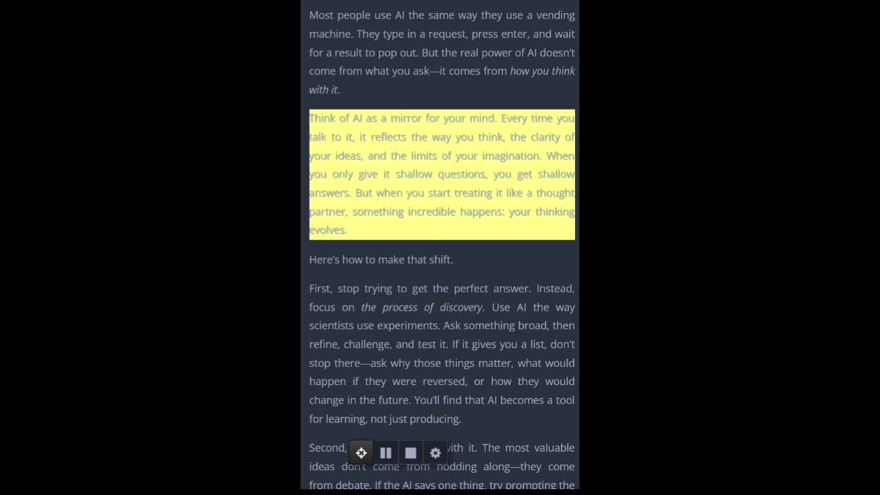 Daily AI Tip 1: How to Think WITH AI, Not Just Ask It (Mind as a Mirror)