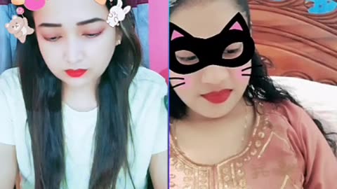Bangladeshi girls Anika vs mim live show pk