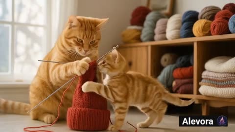 The Emotional Story of the Orange Cat and the Sheep – A Realistic Animation