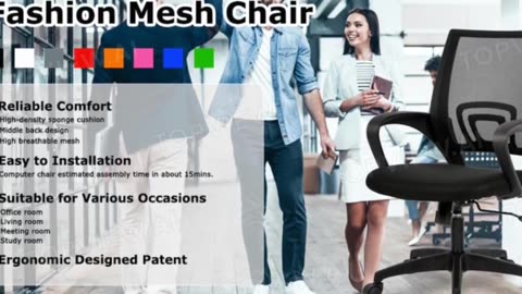 BestOffice Ergonomic Office Chair Review | Mid-Back Swivel Desk Chair