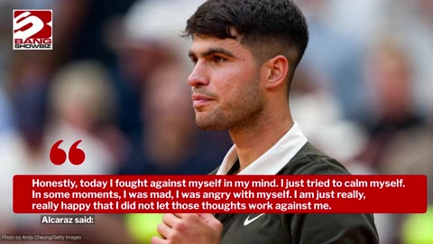 Carlos Alcaraz battled through 'mad' moments to beat Ben Shelton at the French Open