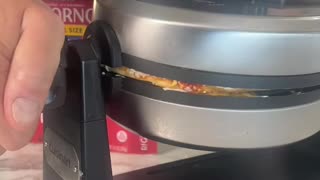 Making pizza in waffle iron