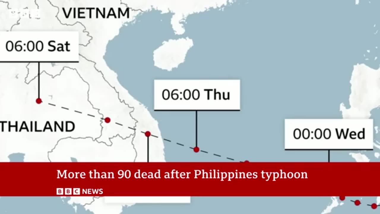 At least 90 dead as typhoon wreaks havoc in the Philippines